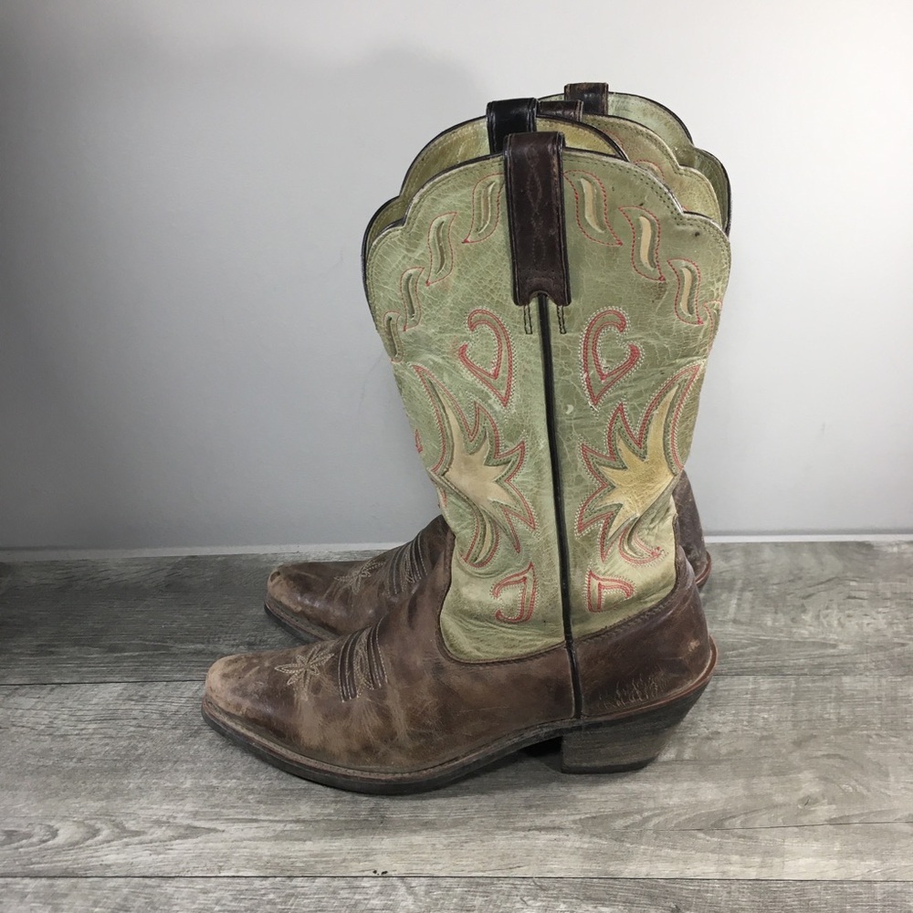 Womens Ariat 15771 Manzanita Embroidered Flames Leather Western Cowboy Boots 7.5 - Picture 6 of 13